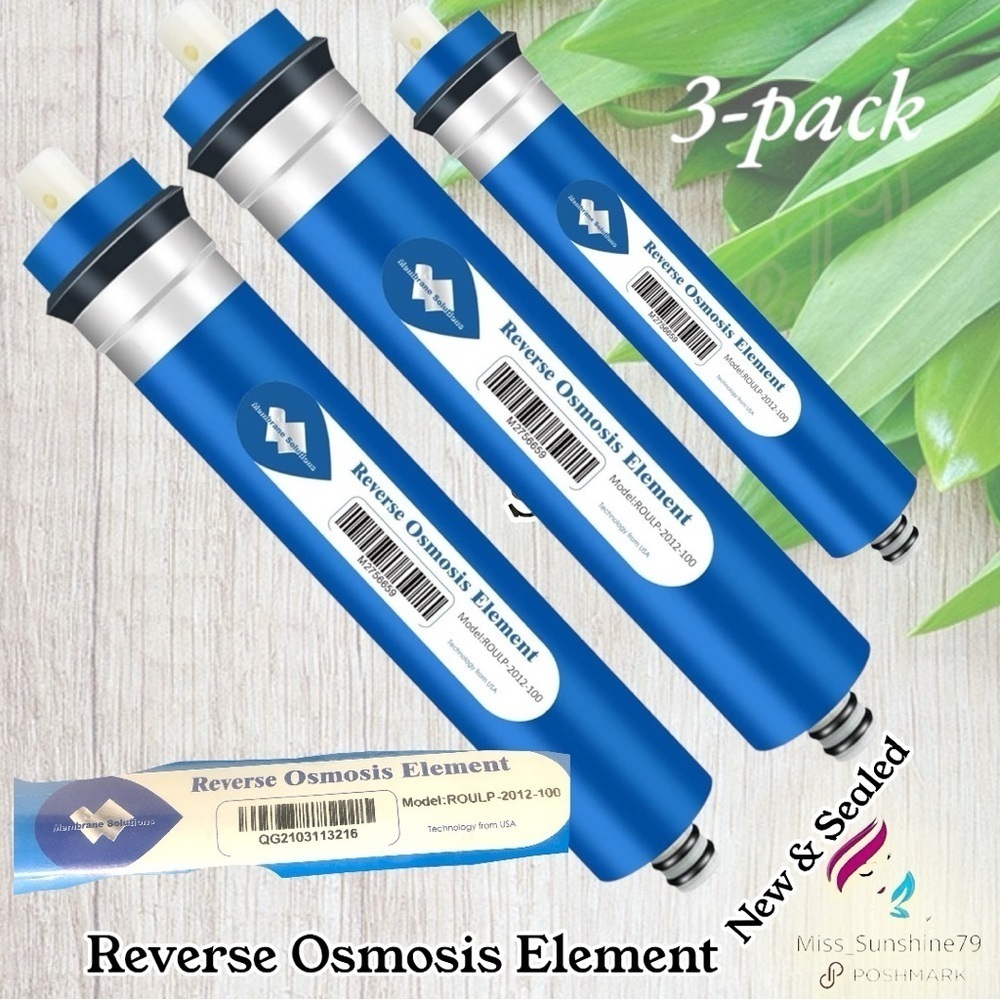Reverse Osmosis Element 3-Pack - Blue - New & Sealed - pictures for verification